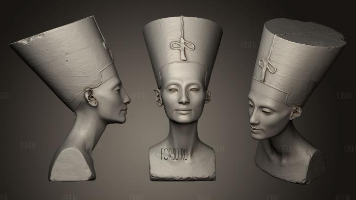 Nefertiti stl model for CNC